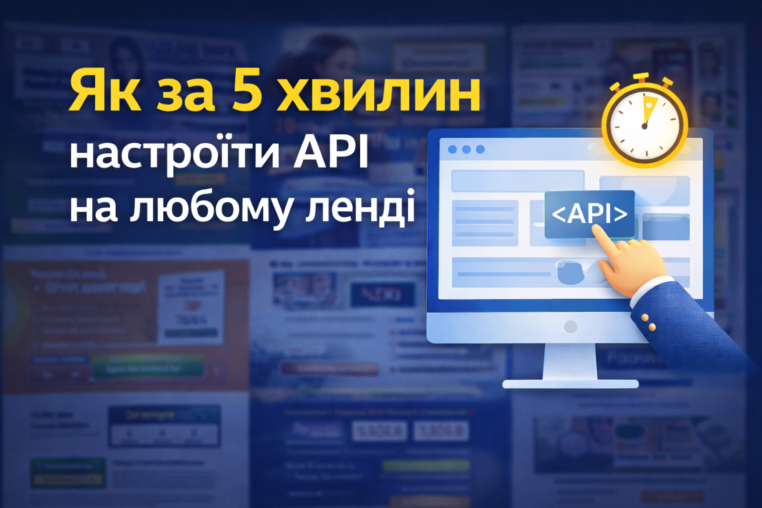 Як за 5 хвилин настроїти api на любому ленді