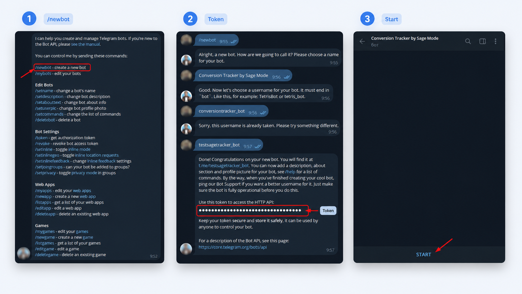 Обов'язково перейди в бота і натисни Start.
